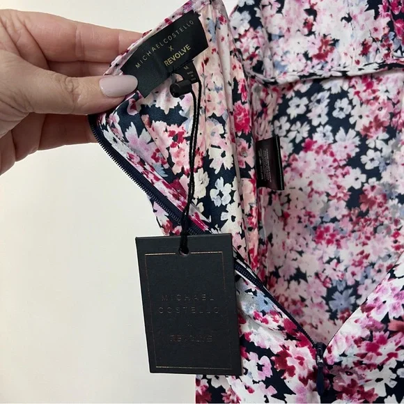 Michael Costello Pink Floral Midi Dress - Picture 7 of 10